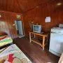 Wooden Garden Room TV and Fridge